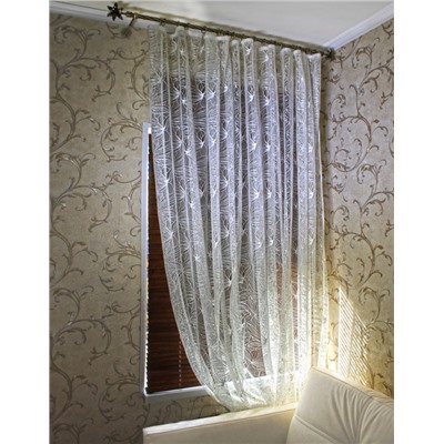 Метраж,
                                                                                        арт.  323620/300, АЖУРНАЯ МАГНОЛИЯ, цвет кремовый, с эффектом ручной вязки.