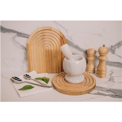 Ступка с пестиком Magistro «Мрамор», натуральный камень, 10×10 см, белая