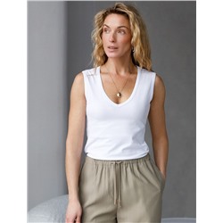 Топ из премиального хлопка с эластаном