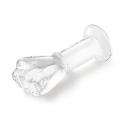 Стеклянный плаг в форме сжатой в кулак руки 5’’ Glass Fist Butt Plug - 13 см.