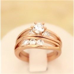 Кольцо позолота (двойное) Н01-12489 размер  17 17,5