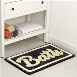 Коврик для ванной и туалета SAVANNA Bath, 50×80 см, чёрный