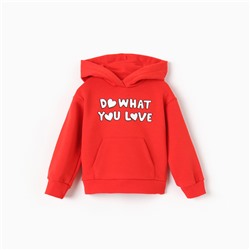 Джемпер с капюшоном «Крошка Я» Love, рост 62-68 см, красный