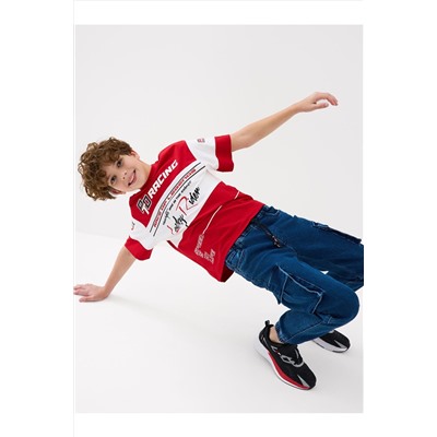 Брюки текстильные джинсовые для мальчиков PLAYTODAY, 1241593