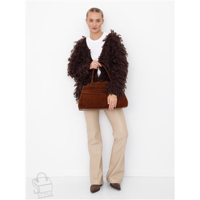 Сумка женская кожаная 3380Q brown Polina&Eiterou