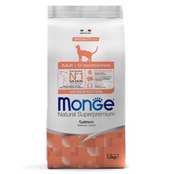 Сухой корм Monge Cat Speciality Line Monoprotein Adult для кошек, лосось, 1.5 кг