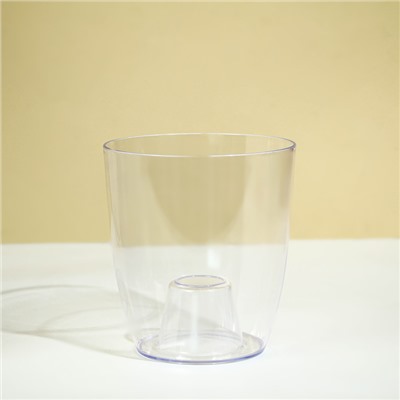 Горшок для орхидей, 2 л, 14.8×16.2 см, круглый, пластиковый, прозрачный