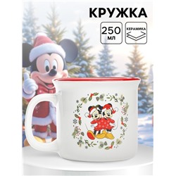 Кружка керамическая новогодняя «С новым годом!» Микки Маус и друзья, 250 мл