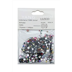 Nail Art Стразы для декора ногтей, микс (6#,8#,10#,12#,16#,20#), разноцветный, 1440 шт./уп. KRISTALLER, 1214989