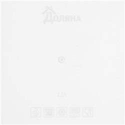 Контейнер для хранения еды Доляна, пищевой 1.2 л, пластик, прозрачный, крышка красная