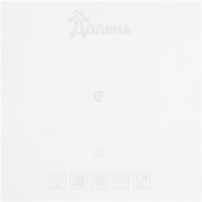 Контейнер для хранения еды Доляна, пищевой 1.2 л, пластик, прозрачный, крышка красная