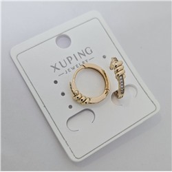 Серьги коллекция "Xuping" покрытие позолота, вставка: фианиты, арт.004.019