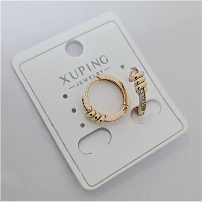Серьги коллекция "Xuping" покрытие позолота, вставка: фианиты, арт.004.019