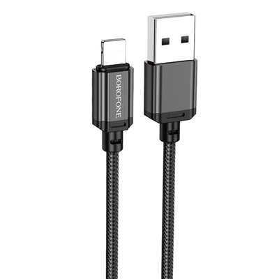 Кабель USB - Apple lightning Borofone BX87 12W 100см 2,4A  (black)