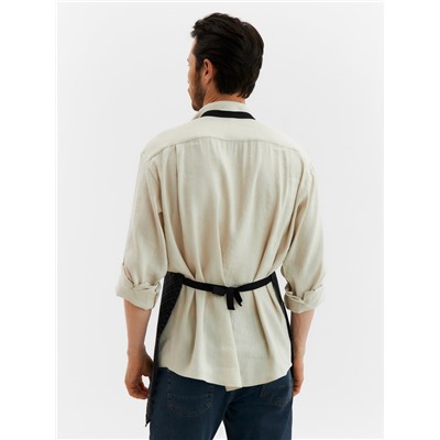 Фартук «Доляна. Папа готовит лучше всех», черный, 60×70 см, 100% хлопок, рогожка 160 г/м²