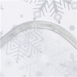 Кухонный набор «Доляна. Снежинки»: серебро, прихватка 17×17 см, варежка 26×16 см, фартук 70×80 см, 100% п/э