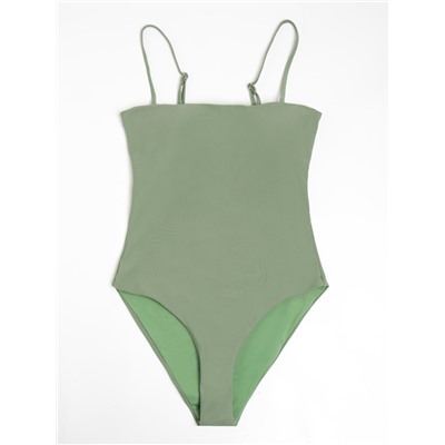Купальник женский слитный MINAKU Basic, размер 44, зелёный