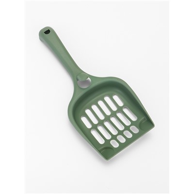 Лоток для кошек "Фур-Мур", 48×35.5 см, с высоким бортом и совком, покрытие Soft-touch, цвет изумруд