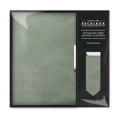 Подарочный набор Ежедневник недатированный А5 "ESCALADA. БАКСТЕР ОЛИВКОВЫЙ" + закладка для книг 70565 Феникс