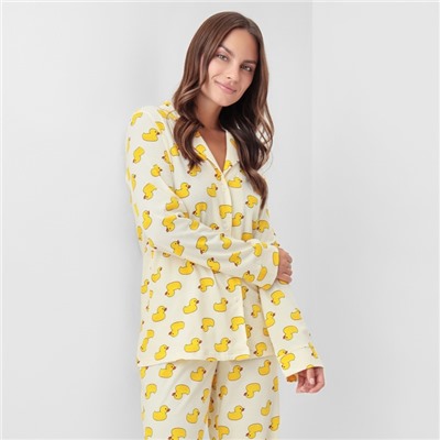 Пижама женская (рубашка, брюки) KAFTAN Duck, размер 52-54