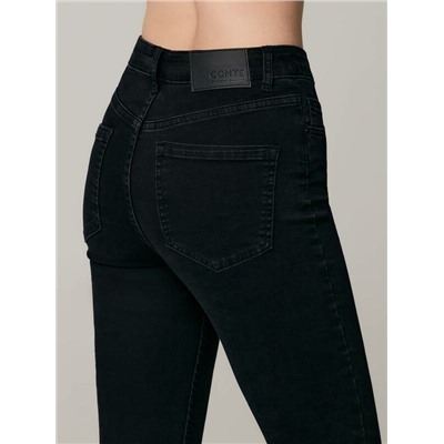 Skinny CONTE CON-524 Черные джинсы skinny с разрезами
