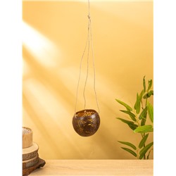 Подсвечник подвесной из кокоса, 9-12 см, коричневый