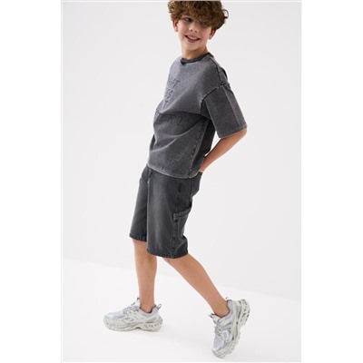 Шорты текстильные джинсовые для мальчиков PLAYTODAY, 1240614