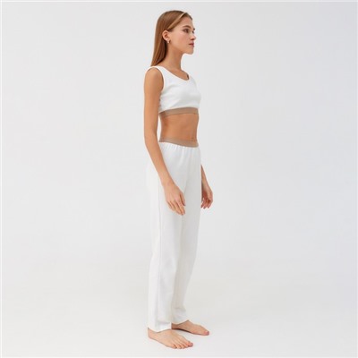 Брюки женские домашние MINAKU: Home collection, цвет экрю, размер 50