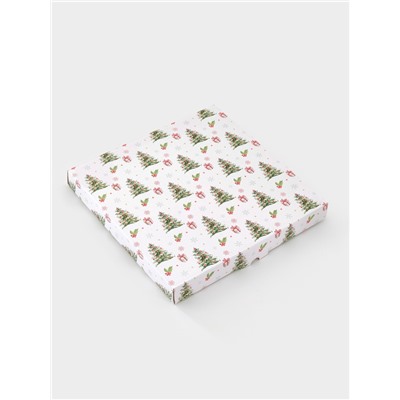 Блюдо новогоднее сервировочное Доляна «С Новым Годом», d=25 см, стекло, белое, красное