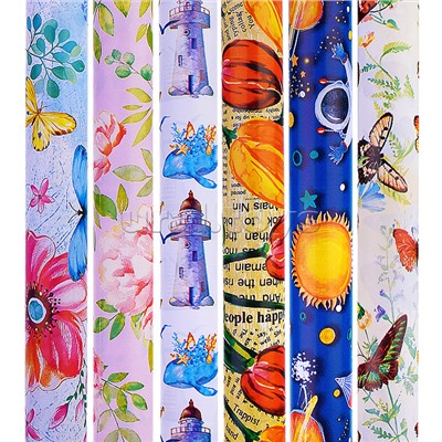 Бумага оберточная 68,5см.х1м, в ассортименте