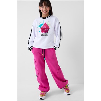 Брюки трикотажные для девочек PLAYTODAY, 1241070