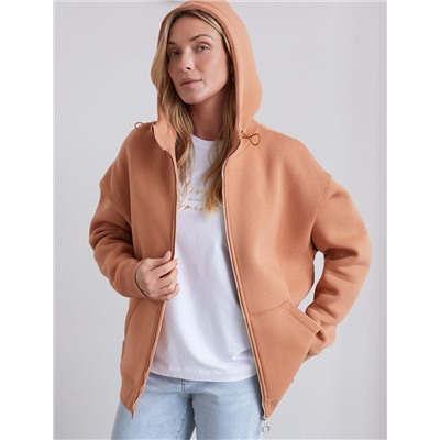 Худи на молнии из премиального футера трехнитки с начесом