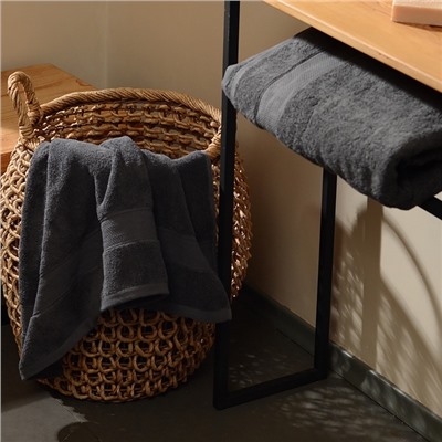 Полотенце махровое SL HOME: Classic «Гри Сандре», 50×90 см, хлопок 100%, серое