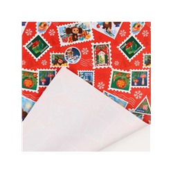 Бумага упаковочная «Новый год» 70×100 см, Чебурашка
