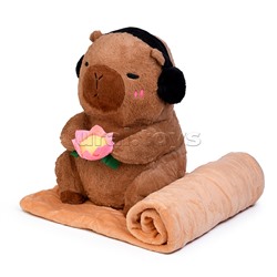 Мягкая игрушка "Капибара" с пледом