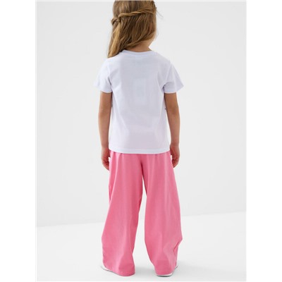 Комплект трикотажный для девочек: фуфайка (футболка), брюки