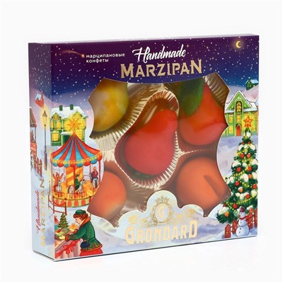 Конфеты подарочные новогодние «Миндальное лакомство» с корпусом из марципана, фрукты, 100 г