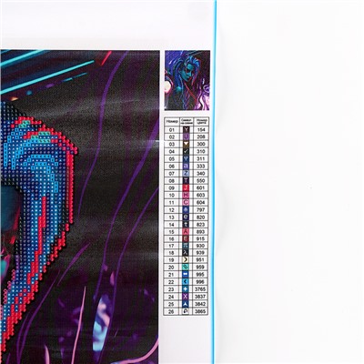 Алмазная мозаика с частичным заполнением на холсте «Темная ночь», 30×40 см