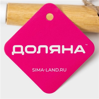 Щётка для посуды Доляна Meli, бамбуковая ручка, двухсторонняя, ворс TPR=1.8 см, 5×26.5 см