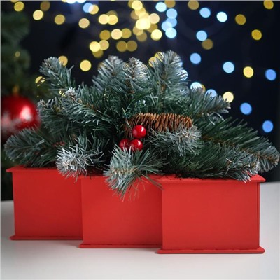 Подарочная упаковка «Ёлка», 24.5×8.5×29.5 см, МДФ 3 мм, красный