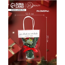 Новогодняя мыльная красная роза с декором