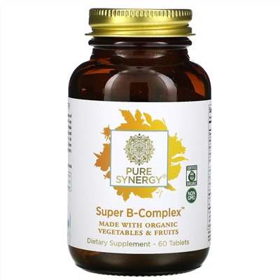 Pure Synergy, Organic Super B-Complex, 60 таблеток