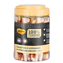 Лакомство «Мнямс» для собак палочки с куриным и утиным мясом, 340 г