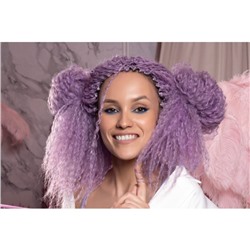 САМБА Афролоконы, 60 см, 270 г, тёмно-русый, русый HKB18Т/6 (Бразилька)