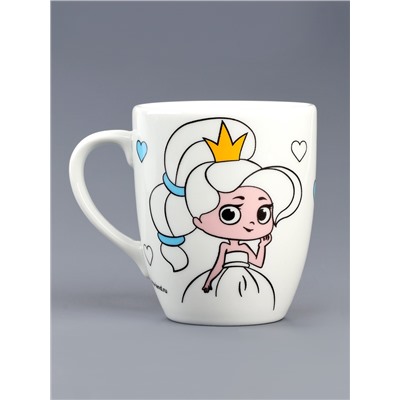 Роспись кружки красками - частичное заполнение «Прекрасная принцесса»