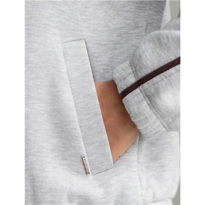 Бомбер среднего объема из эластичного футера трехнитики c начесом