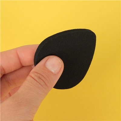 Набор матирующих спонжей для нанесения косметики, 6 × 5,9 см, 2 шт, цвет чёрный