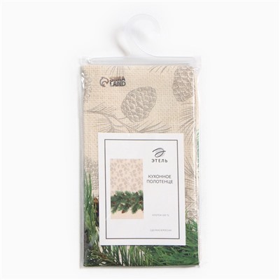 Полотенце «Этель» Еловые ветви 40×67 см, 100% хл, саржа 190 г/м²