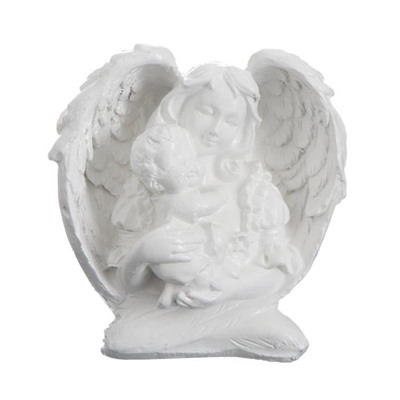 Фигурка гипс «Ангелочек с младенцем», 4×6.5×7 см