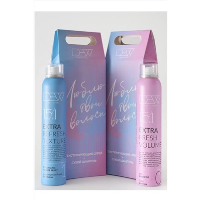 DEW Professional Набор для волос: Текстурирующий спрей + Сухой шампунь, 200 мл x 2 KRISTALLER, 1133348